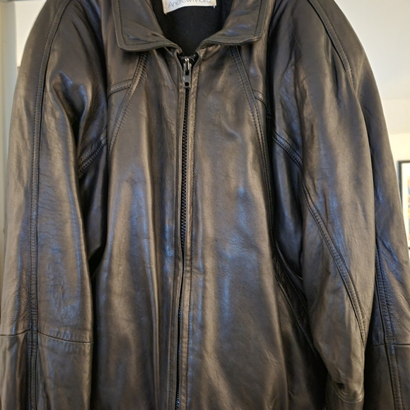 Andrew Marc Black Leather Motorcycle Jacket - Picture 2 of 10